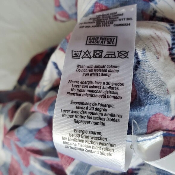 Topman Shirt Cranes All Over Graphic Colorful Button Up Shirt Men's Small - Picture 10 of 12